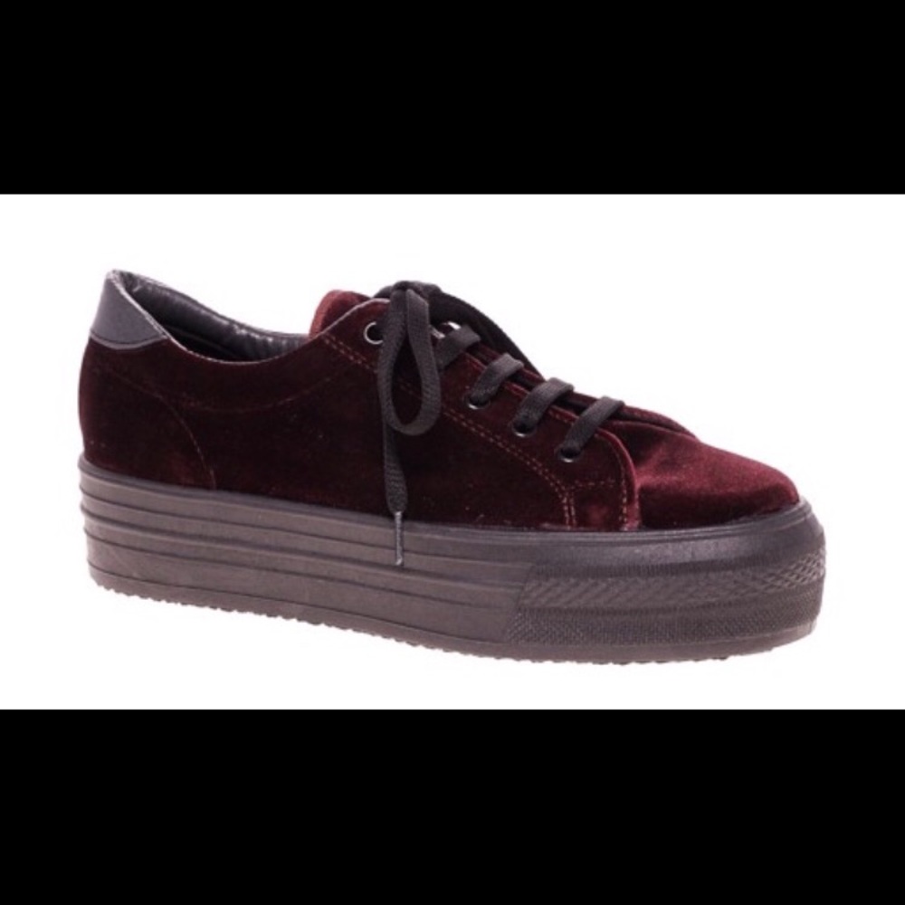 ASOS DINO Velvet Flatform Sneakers